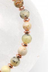 Opal Doğal Taş Makrome Örme Bileklik - 2
