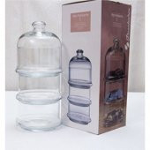 Paşabahçe Villa Patisserie Büyük Boy 3 Katlı Cam Kurabiyelik/drajelik - 2