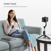 C01 Çok Amaçlı Selfie Çubuğu Masa Üstü Tripod Kumandalı Selfie 360 Derece Dönebilir 107 Cm - 5