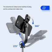 C01 Çok Amaçlı Selfie Çubuğu Masa Üstü Tripod Kumandalı Selfie 360 Derece Dönebilir 107 Cm - 6