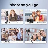 C01 Çok Amaçlı Selfie Çubuğu Masa Üstü Tripod Kumandalı Selfie 360 Derece Dönebilir 107 Cm - 8