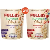 Glutensiz Müsli 2'li - Kırmızı Meyveli 270g + Karışık Kuruyemişli 270g - 1