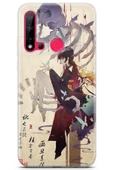 Huawei P20 Lite 2019 Uyumlu Kılıf Anime 13 Kurukafa Case Kapak Krem - 1