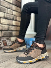 BA0320 Kalın Termo Taban Siyah Turuncu Erkek Trekking Outdoor Ayakkabı thumbnail 3