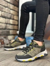 BA0320 Kalın Termo Taban Yeşil Erkek Trekking Outdoor Ayakkabı thumbnail 3