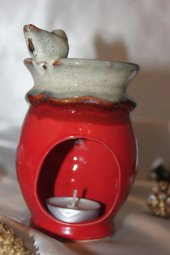 Kuş Detaylı Kırmızı Buhurdanlık Esans Hediyeli thumbnail 1