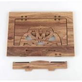 Masaüstü Ahşap Rahle Katlanabilir Rahle Tabletlik Masa üstü rahle thumbnail 4