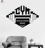 Oturma Odası, Ofis, Dükkan Duvar Sticker Spor Salonu Alıntı Vücut Geliştirme Fitness Spor Motivasyon Çıkartmaları Benzersiz Hediyelik - 1