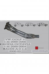 Golf 4 uyumlu egzoz ön boru çatal (2000-2004)1.6 - 1