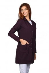 Kadın Doktor Öğretmen Önlüğü Laboratuvar Eczacı Hemşire Dizüstü Önlük Klasik Yaka - 6