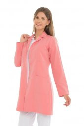 Kadın Doktor Öğretmen Önlüğü Laboratuvar Eczacı Hemşire Dizüstü Önlük Klasik Yaka - 8