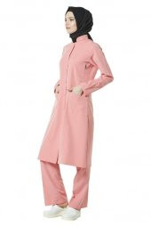 Kadın Tesettür Boy Doktor Öğretmen Önlüğü Laboratuvar Eczacı Hemşire Önlük - 9