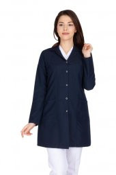 Kadın Doktor Öğretmen Önlüğü Laboratuvar Eczacı Hemşire Dizüstü Önlük Klasik Yaka - 4