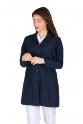 Kadın Doktor Öğretmen Önlüğü Laboratuvar Eczacı Hemşire Dizüstü Önlük Klasik Yaka - 5