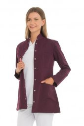 Kadın Doktor Öğretmen Önlüğü Laboratuvar Eczacı Hemşire Ceket Boy Kısa Önlük Hakim Yaka - 7