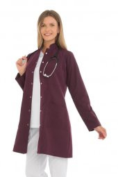 Kadın Doktor Öğretmen Önlüğü Laboratuvar Eczacı Hemşire Dizüstü Önlük Hakim Yaka - 6