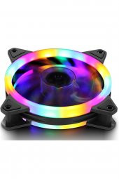12 Cm Rgb Led Fan Işıklı Kasa Fanı Rainbow Kasa Soğutucu Fan - 1