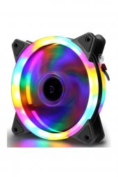 12 Cm Rgb Led Fan Işıklı Kasa Fanı Rainbow Kasa Soğutucu Fan - 4