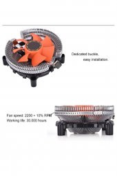 1 Ad. 3 Pinli Geçmeli 7 Yapraklı CPU Fan LGA İşlemci Soğutma Fanı 775 1155 1156 1150 1151 - 2