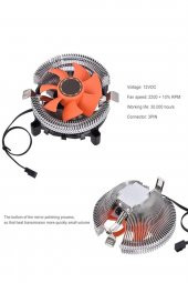 1 Ad. 3 Pinli Geçmeli 7 Yapraklı CPU Fan LGA İşlemci Soğutma Fanı 775 1155 1156 1150 1151 - 5