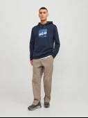 JACK JONES Baskılı Erkek Kapüşonlu Sweatshirt 12246994 thumbnail 3