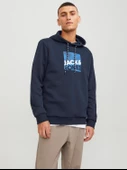 JACK JONES Baskılı Erkek Kapüşonlu Sweatshirt 12246994 thumbnail 1