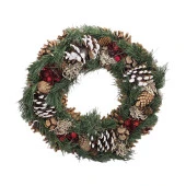 Yılbaşı Kapı Süsü Kozalaklı Model 30CM thumbnail 1