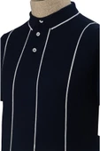 Cengiz İnler Çizgili Polo Yaka Düğmeli Merserize Erkek Triko T-shirt - 12