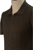 Cengiz İnler Desenli Merserize Polo Yaka Erkek Triko T-shirt - 3