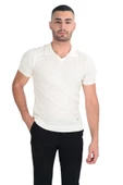 Cengiz İnler Desenli Merserize Polo Yaka Erkek Triko T-shirt - 12