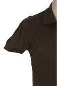 Cengiz İnler Desenli Merserize Polo Yaka Erkek Triko T-shirt - 5