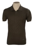 Cengiz İnler Desenli Merserize Polo Yaka Erkek Triko T-shirt - 1