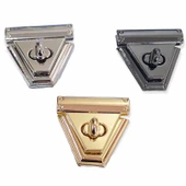 Çevirmeli Metal Çanta Klipsi Üçgen Küçük - 1