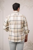 Slimfit Çift Cepli Ekoseli Pamuklu Kalın Erkek Oduncu Gömlek thumbnail 10