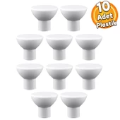 Çayıralan Plastik Düğme Mobilya Mutfak Çekmece Dolap Kapak Dolabı Kulbu Kulpu Kulpları Beyaz 10 Adet thumbnail 1