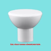 Çayıralan Plastik Düğme Mobilya Mutfak Çekmece Dolap Kapak Dolabı Kulbu Kulpu Kulpları Beyaz 10 Adet thumbnail 2