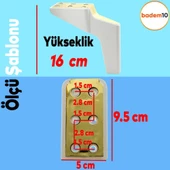 Logan 6'lı Set Mobilya Tv Ünitesi Koltuk Kanepe Destek Ayağı 16 Cm Beyaz Altın Ayakları M8 Civata thumbnail 2