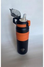 OKADI SİYAH PİPETLİ PASLANMAZ ÇELİK TERMOS 560ML - 3