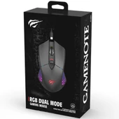 GAMENOTE MS1021W Kablosuz RGB Gaming Mouse Siyah - 4