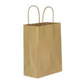 Büküm Saplı Kraft Kağıt Karton Hediyelik Çanta Poşet Torba - Sarı - 25x31 Cm. - 25 Adetlik 4 Paket thumbnail 3