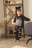 KIZ ÇOCUK BLUEY BASKILI 3 İPLİK EŞOFMAN TAKIMI - 4