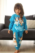 KIZ ÇOCUK BLUEY BASKILI 3 İPLİK EŞOFMAN TAKIMI - 2