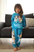 KIZ ÇOCUK BLUEY BASKILI 3 İPLİK EŞOFMAN TAKIMI - 1