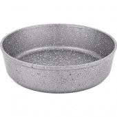 OMS 3411 Granit Yuvarlak Fırın Tepsisi 28x8 Cm Gri - 1