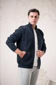 Regular Fit Dik Yaka Fermuar Kapamalı Yan Torba Cepli Erkek Triko Hırka - 5