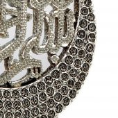 Hilal Lafız Esma'ül Hüsna ve Besmele Detaylı Biblo Ev Dekorasyon Aksesuarı Gümüş - 3