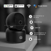 Akıllı Wi-Fi Kamera 360° 1296p 2k - 2