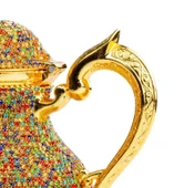 Dekor Amaçlı Renkli Taşlı Demlik Sefa Altın - 2