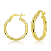 Lucky Life 925 Ayar Gumuss Gold Halka Lucky Life Lucky Life Kadın Küpe - 1