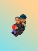 Yaşlı Çift Tekerlekli Sandalye Obje - 1